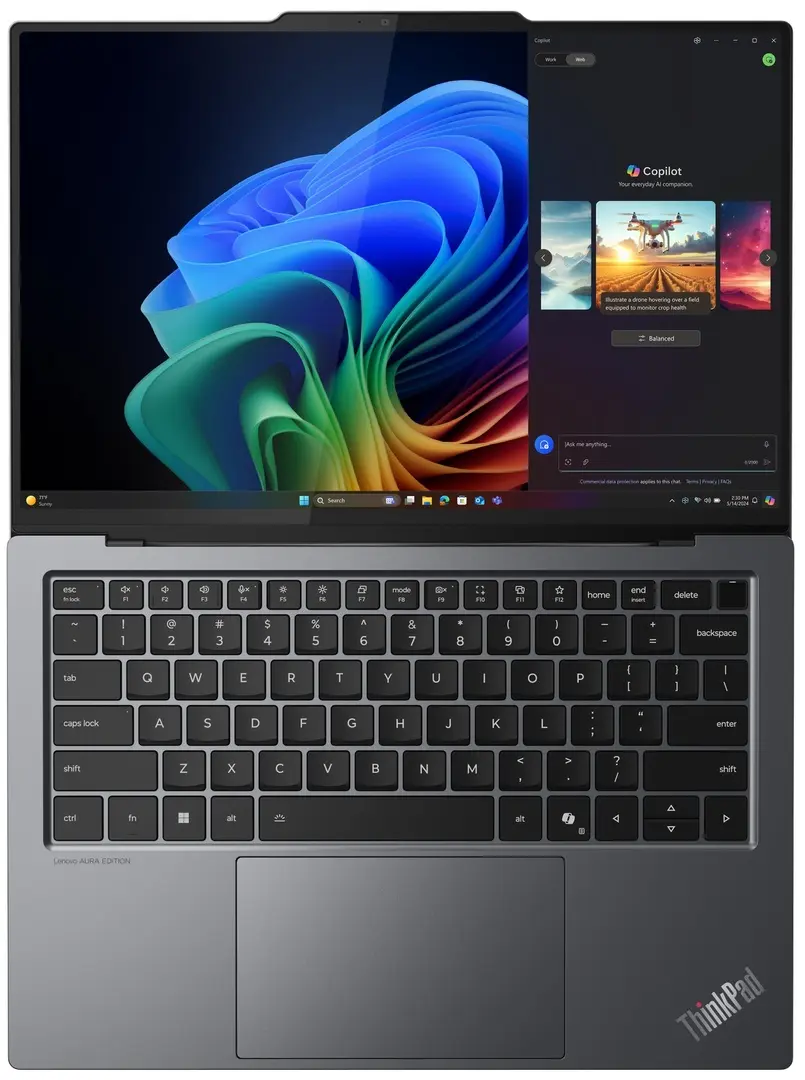 Laptop Lenovo ThinkPad X9-14 Gen 1 21QA001FRT Intel Core Ultra 7 258V 1x32GB DDR5/1TB SSD W11P (Grey)