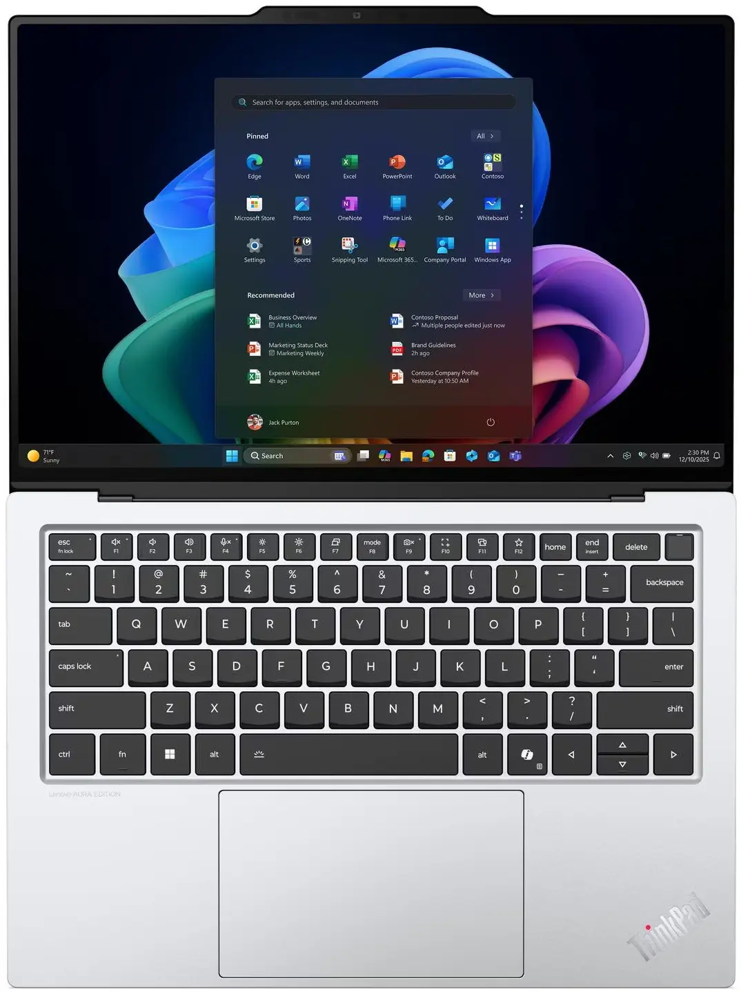 Laptop Lenovo ThinkPad X9-14 Gen 1 Aura Edition Ultra 7 258V 32GB/1TB W11P (White) - 5