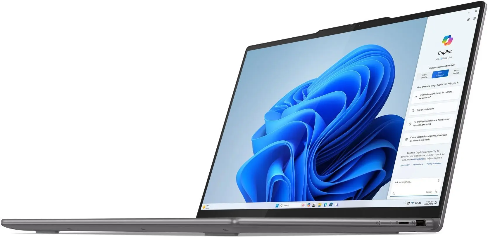 Laptop Lenovo Yoga 7 14AHP9 AMD Ryzen 7 8840HS 16GB DDR5/1TB SSD W11 (Storm Grey)