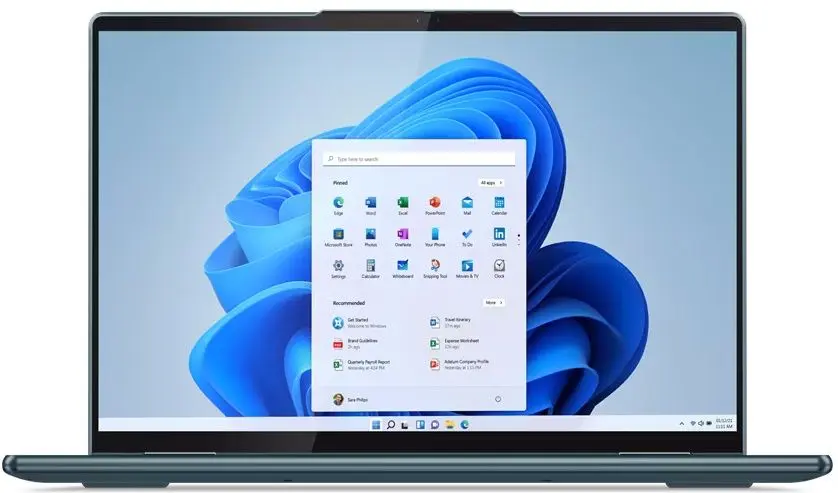 Ноутбук Lenovo Yoga 7 14ARB7 AMD Ryzen 5 6600U 16GB DDR5/512GB SSD W11H (Stone Blue) - 2