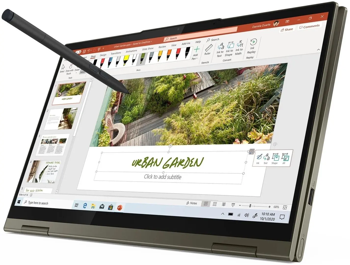 Laptop Lenovo Yoga 7 14ITL5 Intel Core i5-1135G7 8GB DDR4/256GB SSD (Dark Moss)