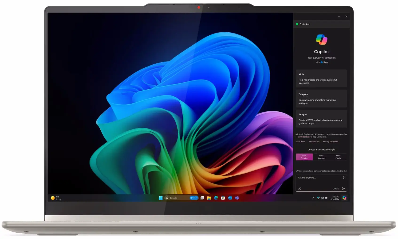 Ноутбук Lenovo Yoga 7 2-in-1 14AKP10 Ryzen AI 7 350 24GB/1TB W11Home (Seashell)