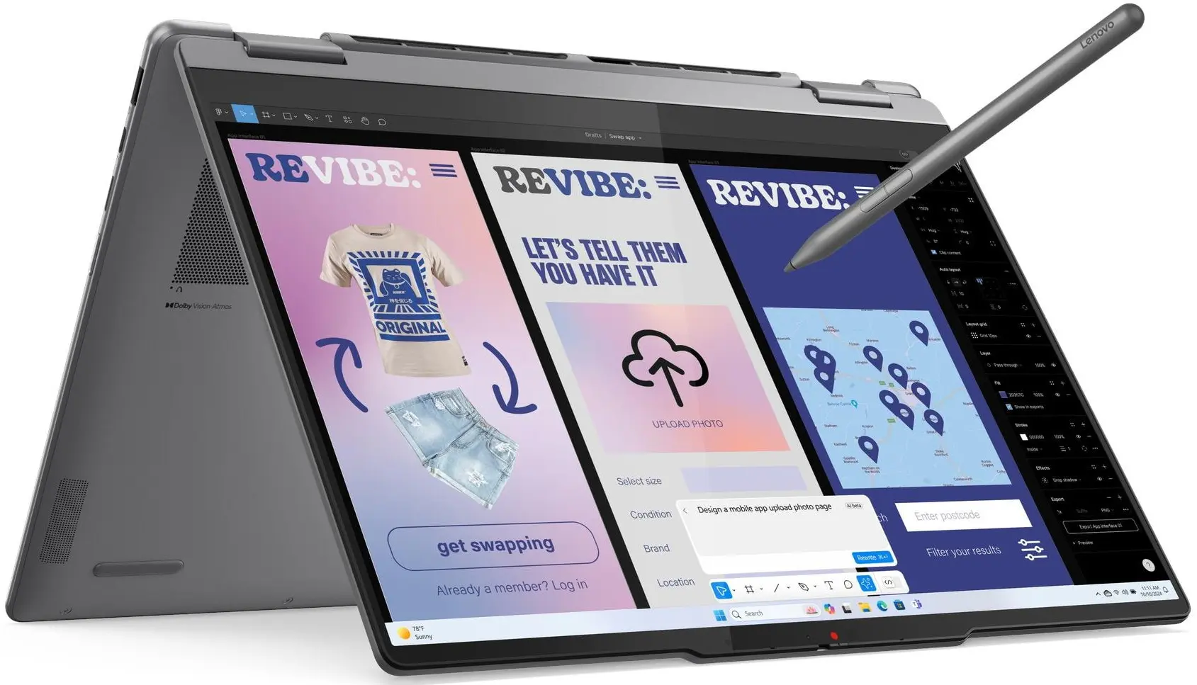 Ноутбук Lenovo Yoga 7 2-in-1 14ILL10 Ultra 7 256V 16GB/512GB NoOS (Luna Grey)