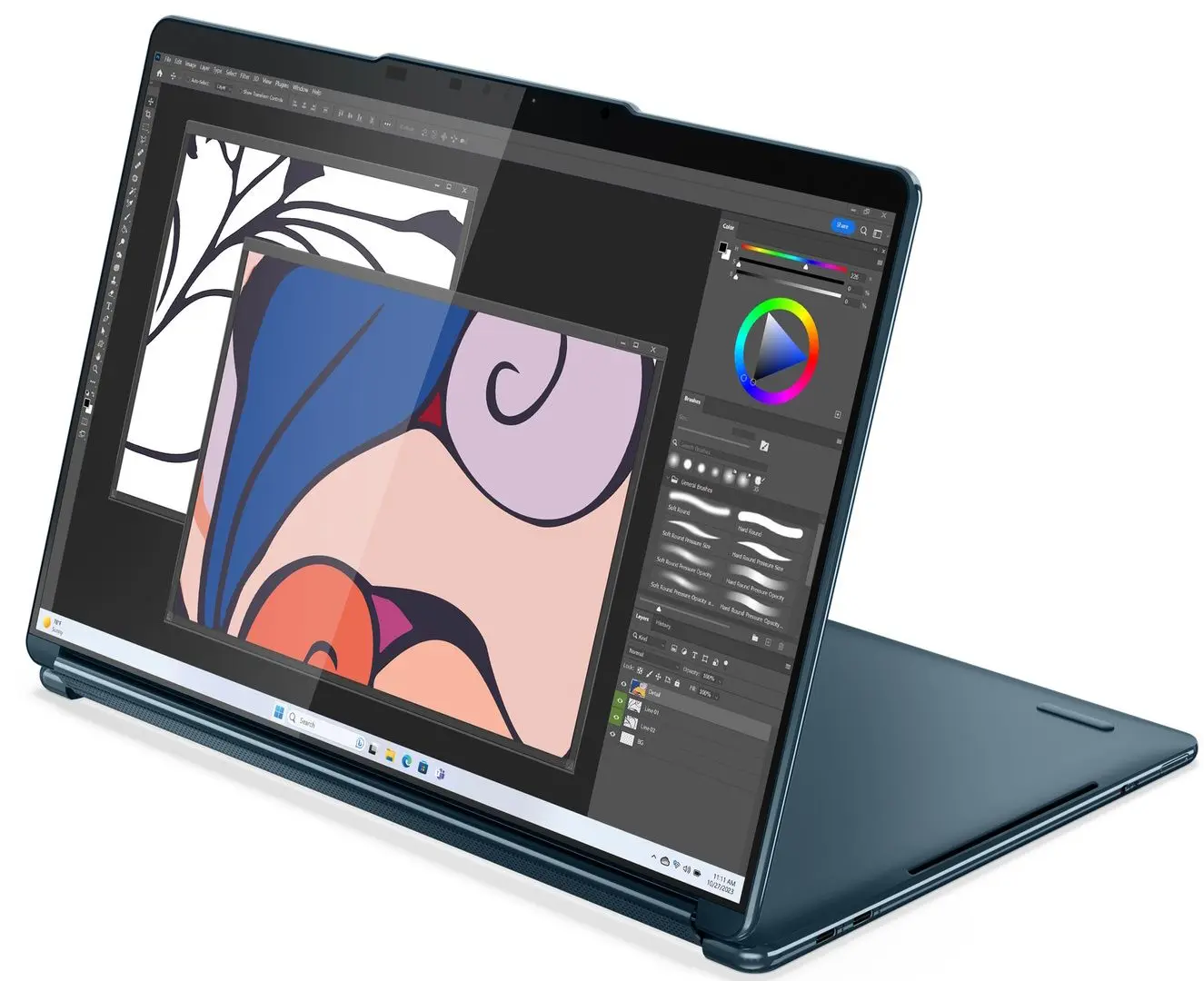 Ноутбук Lenovo Yoga Book 9 13IMU9 Intel Core Ultra 7 155U 32GB LPDDR5X/1TB SSD W11P (Tidal Teal) - 8