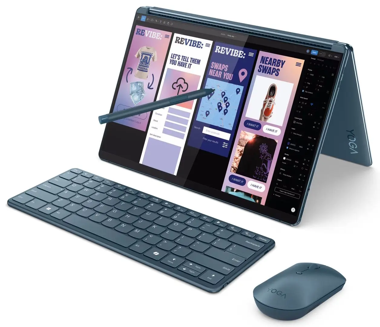 Ноутбук Lenovo Yoga Book 9 13IMU9 Intel Core Ultra 7 155U 32GB LPDDR5X/1TB SSD W11P (Tidal Teal) - 9