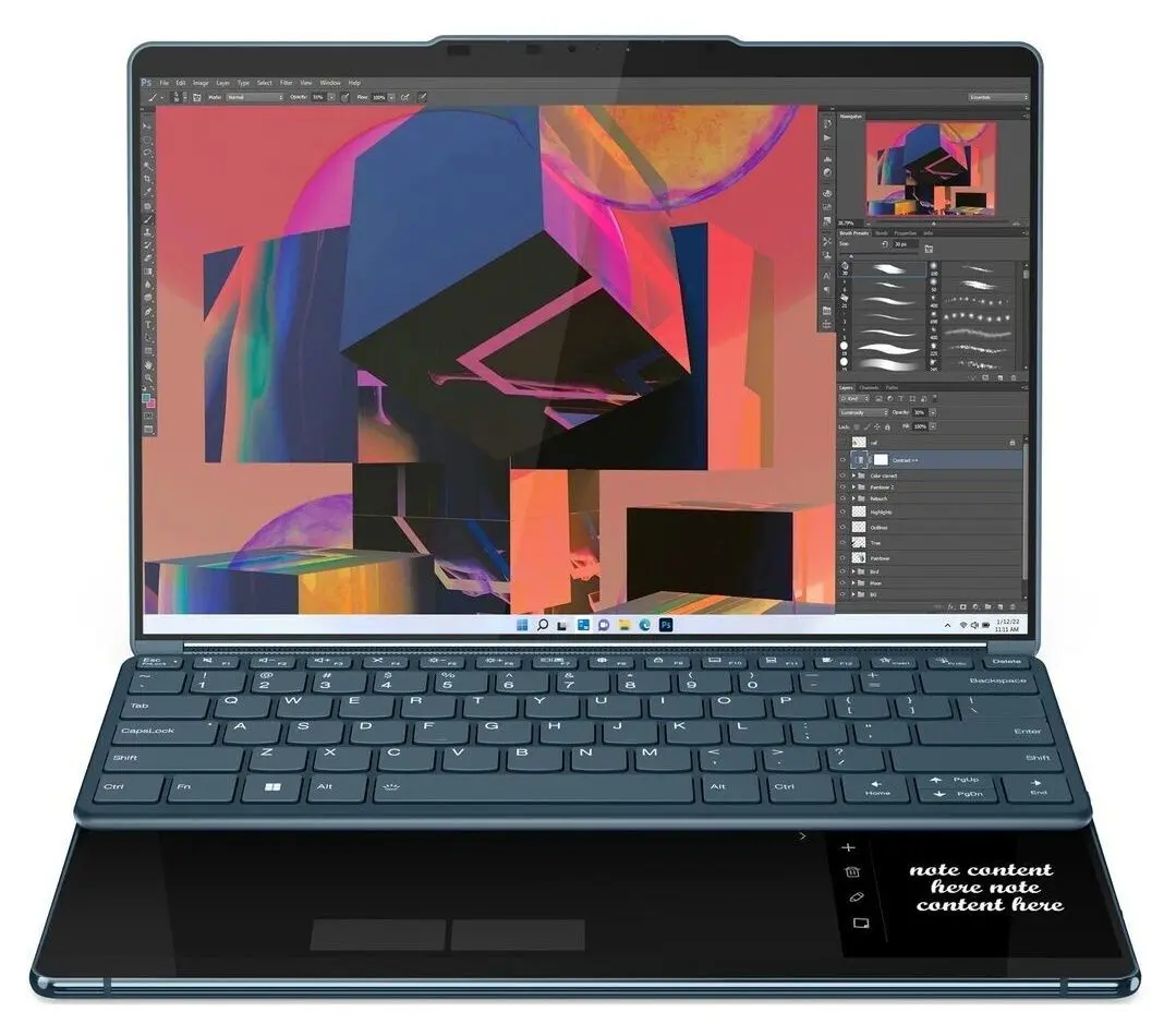 Laptop Lenovo Yoga Book 9 13IRU8 Intel Core i7-1355U 16GB DDR4/1TB SSD W11Home (Tidal Teal) - 2