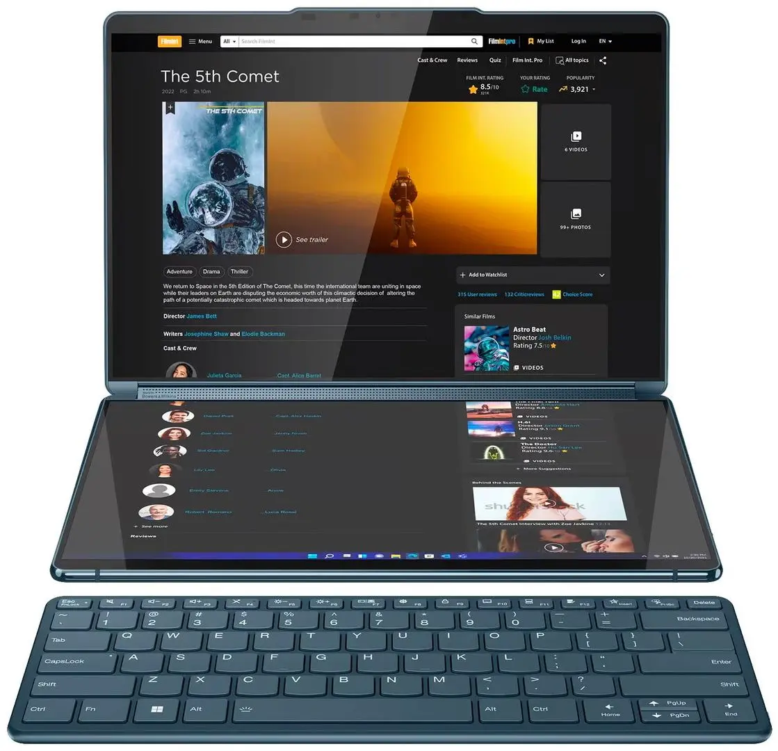 Laptop Lenovo Yoga Book 9 13IRU8 Intel Core i7-1355U 16GB DDR4/1TB SSD W11Home (Tidal Teal)