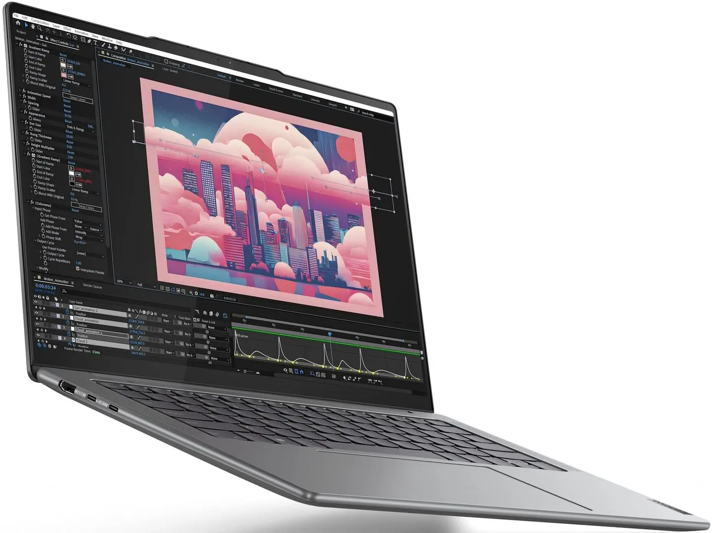 Ноутбук Lenovo Yoga Pro 7 14IMH9 Intel Core Ultra 7 155H 32GB LPDDR5X/1TB SSD (Luna Grey) - 4