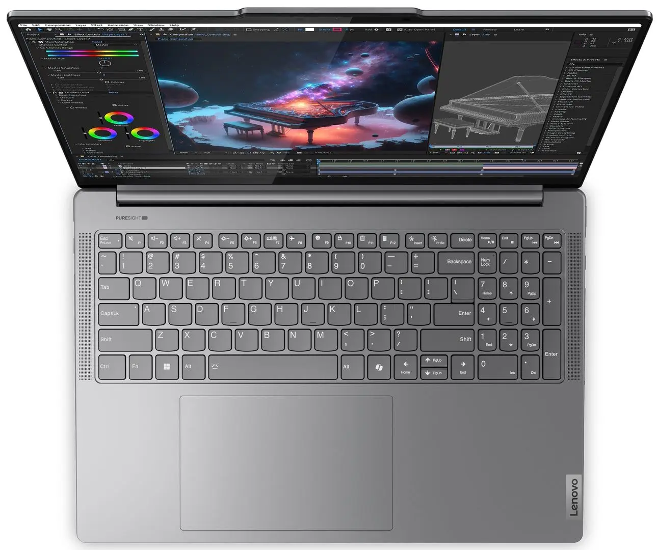 Laptop Lenovo Yoga Pro 9 16IMH9 Intel Core Ultra 9 185H 32GB LPDDR5X/1TB SSD W11H (Luna Grey)