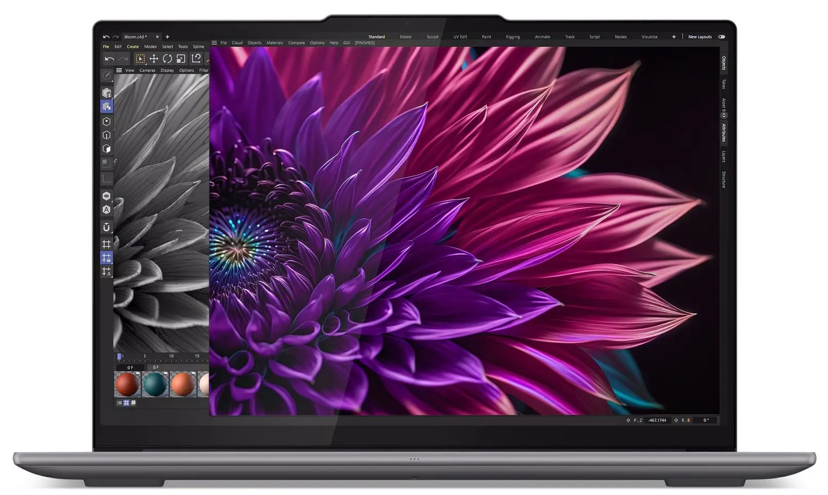 Laptop Lenovo Yoga Pro 9 16IMH9 Intel Core Ultra 9 185H 32GB LPDDR5X/1TB SSD W11H (Luna Grey)