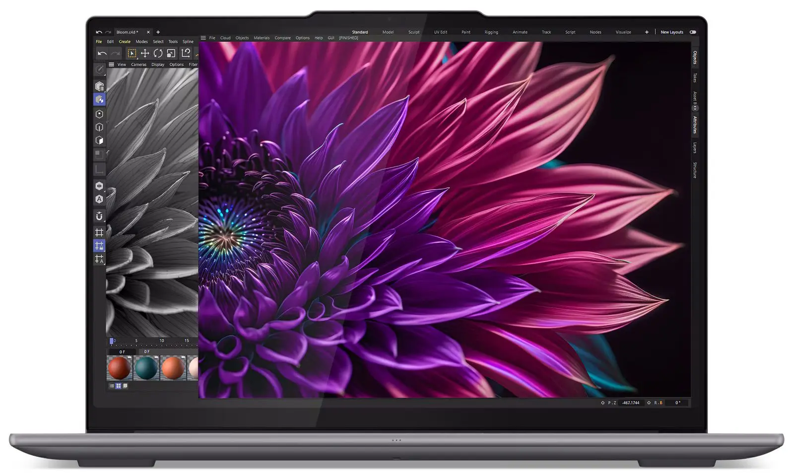 Laptop Lenovo Yoga Pro 9 16IMH9 Intel Core Ultra 9 185H 32GB LPDDR5X/1TB SSD W11P (Luna Grey)