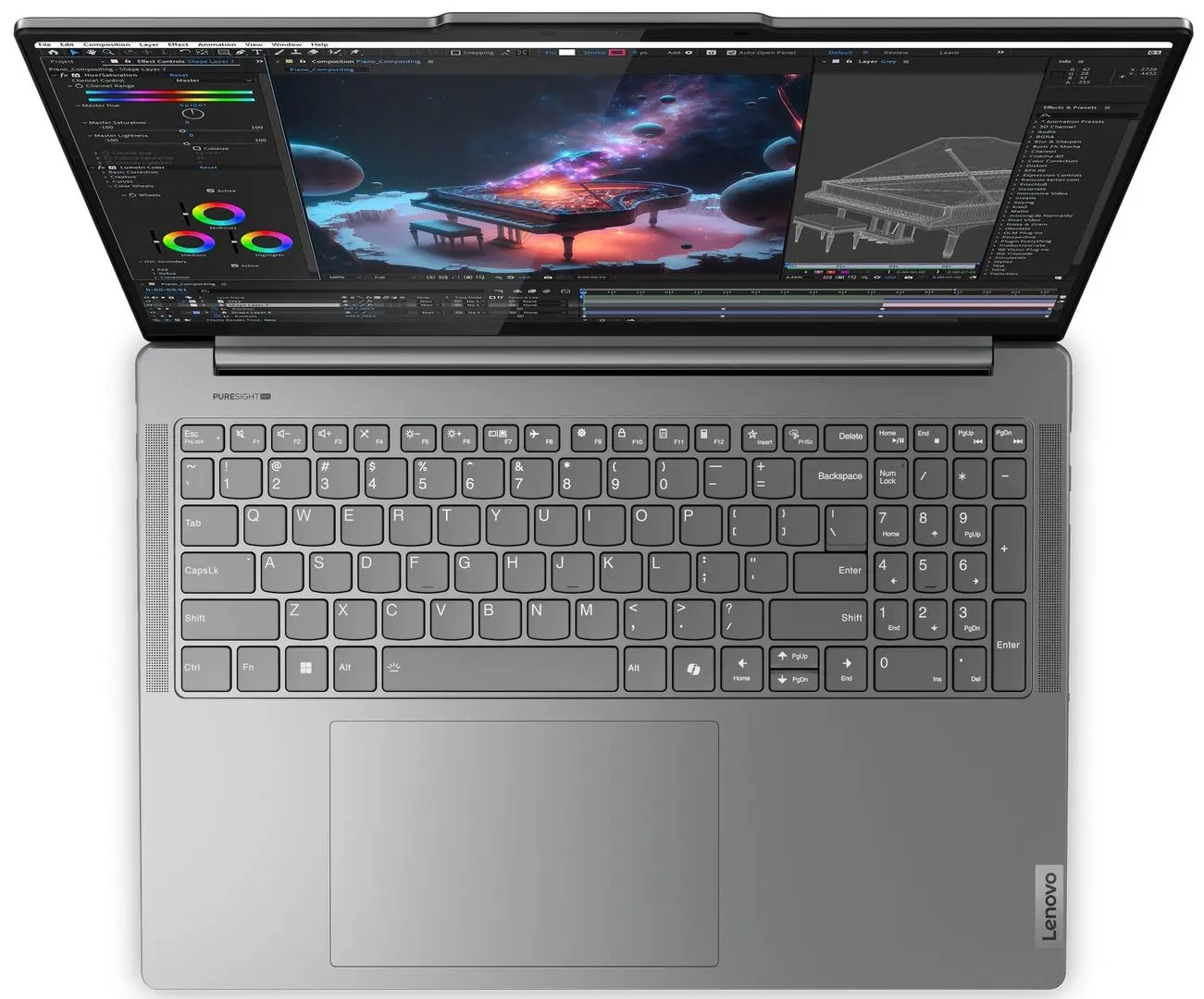 Laptop Lenovo Yoga Pro 9 16IMH9 Intel Core Ultra 9 185H 32GB LPDDR5X/1TB SSD W11P (Luna Grey)