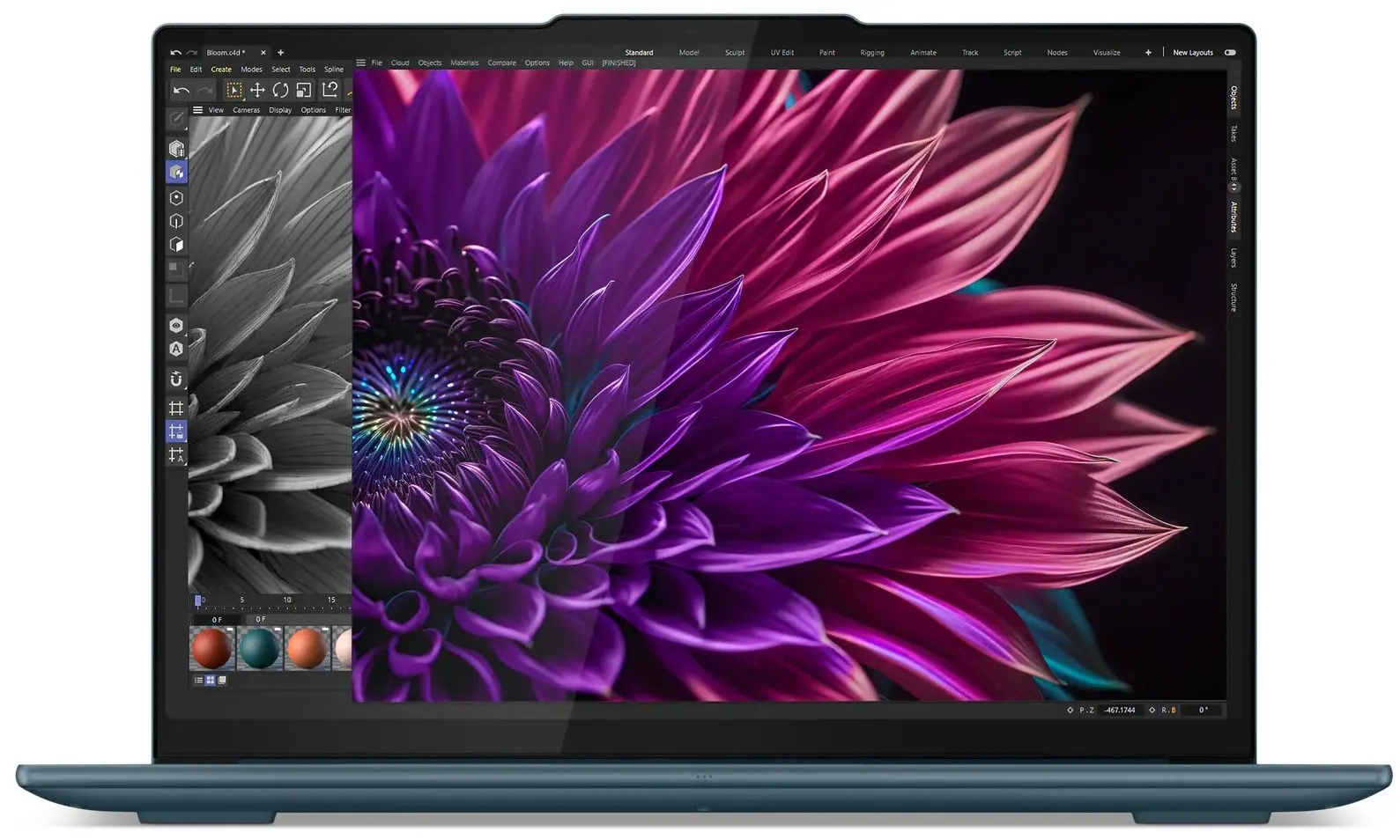 Laptop Lenovo Yoga Pro 9 16IMH9 Intel Core Ultra 9 185H 64GB LPDDR5X/1TB SSD W11H (Tidal Teal)