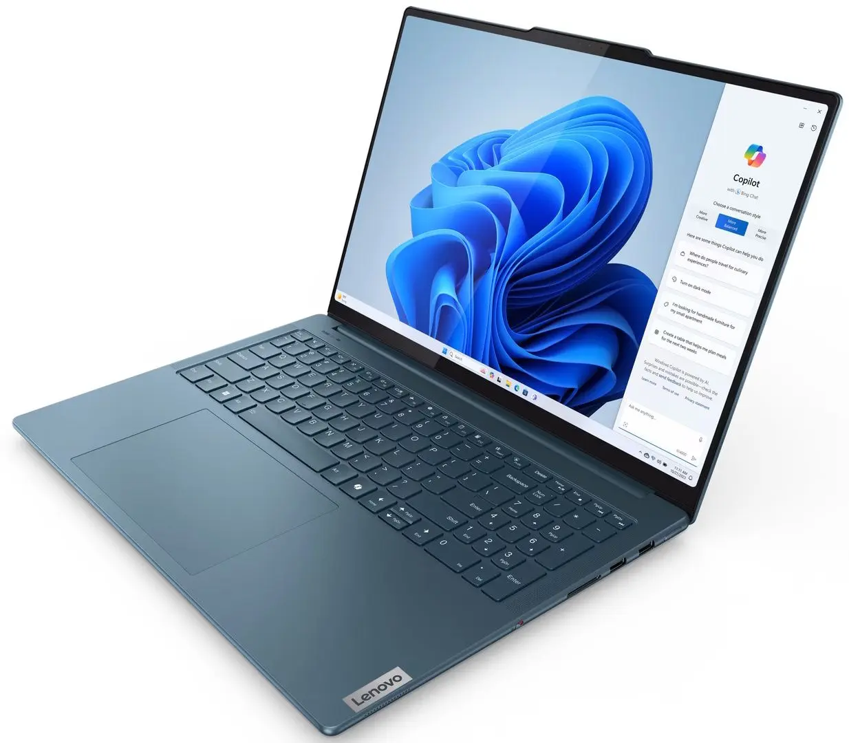 Laptop Lenovo Yoga Pro 9 16IMH9 Intel Core Ultra 9 185H 64GB LPDDR5X/1TB SSD W11H (Tidal Teal)