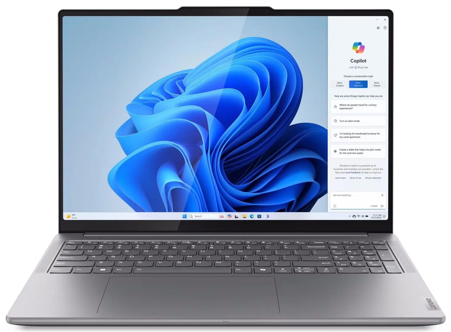 Ноутбук Lenovo Yoga Pro 9 16IMH9 Intel Core Ultra 9 185H 64GB LPDDR5X/1TB SSD W11P (Luna Grey)