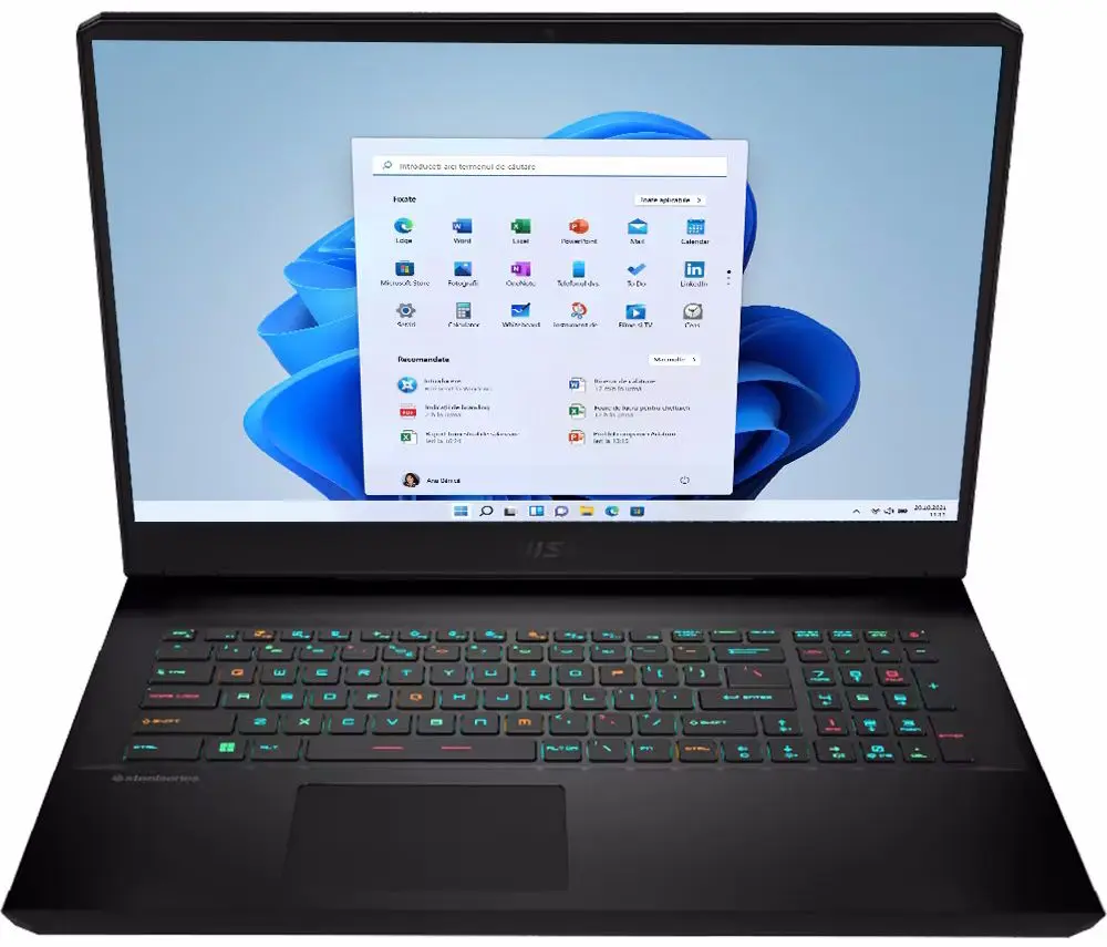 Laptop MSI Vector GP76 HX 12UGS-245RO Intel Core i7-12800HX 32GB DDR5/1TB SSD (Black)