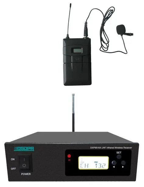 Sistem de microfon fără fir pentru conferinte DSPPA DSP6616A + DSP6626A (Black)