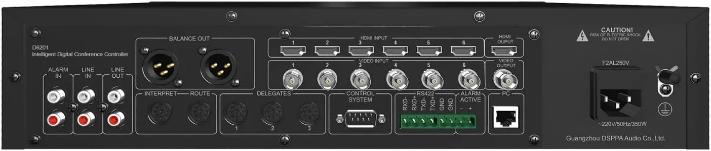 Controler de sistem conferințe DSPPA D6201 (Silver)