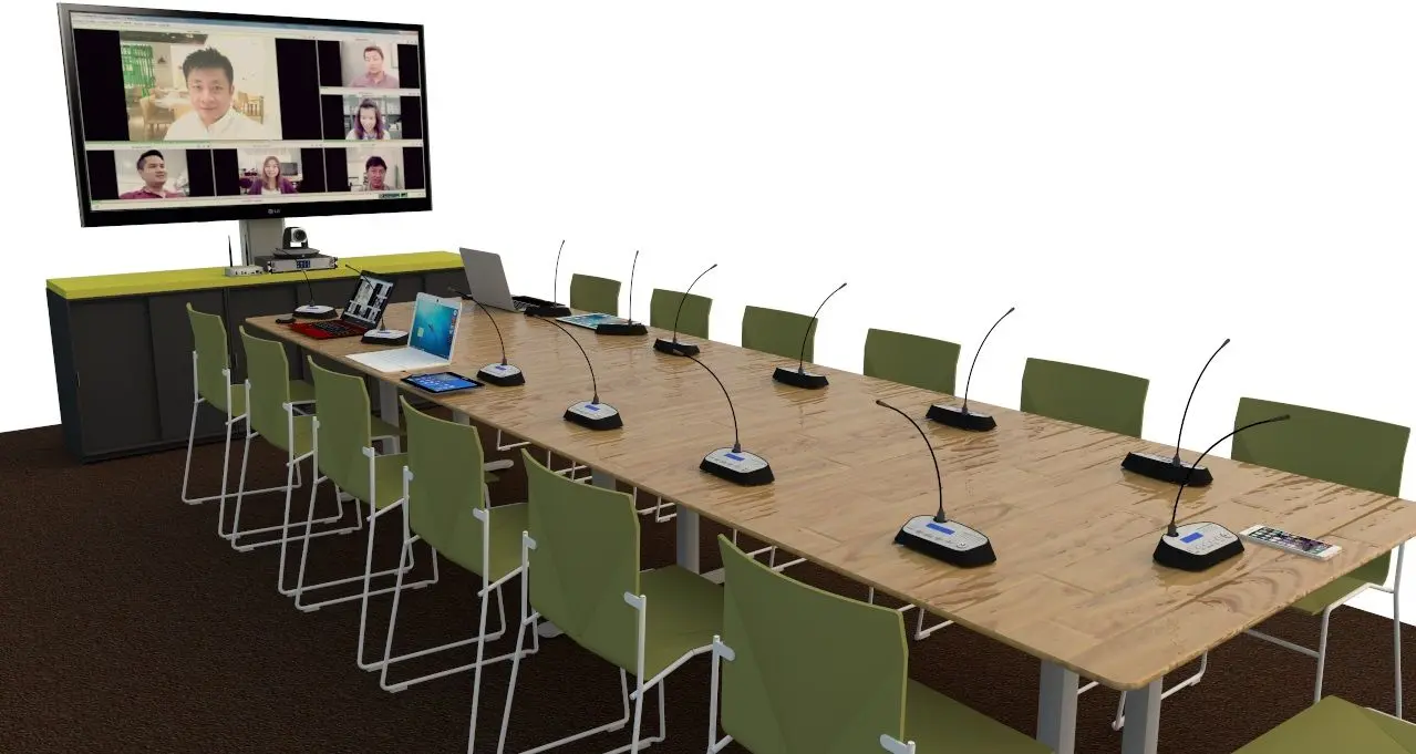 Set microfoane pentru conferinte DSPPA D6222 (Inox/Black)