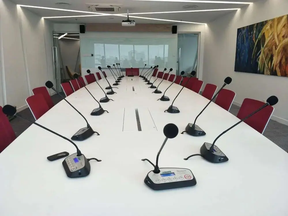 Set microfoane pentru conferinte DSPPA D6222 (Inox/Black)