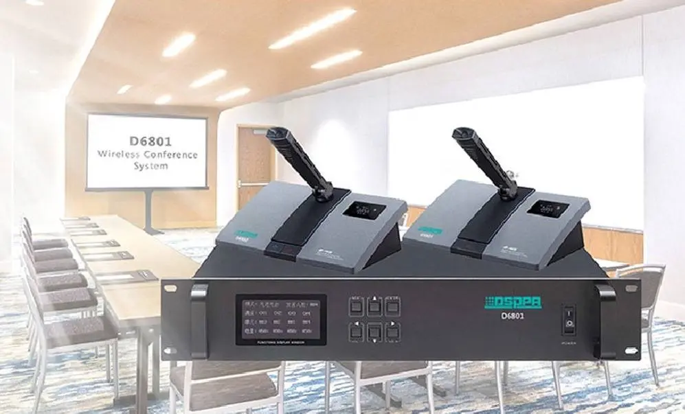 Set microfoane pentru conferinte DSPPA D6803L (Grey/Black)