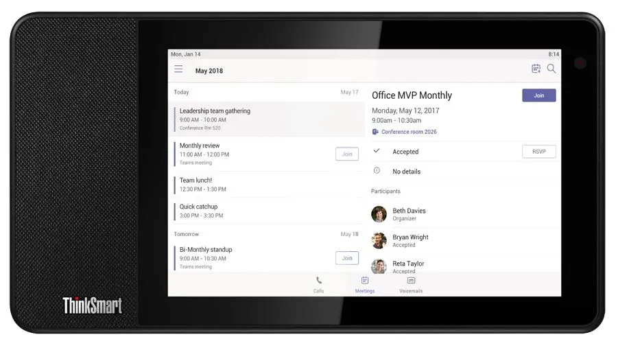 Display pentru conferinte Lenovo ThinkSmart View ZA690008SE (Black) - 2