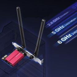 Adaptor wireless Mercusys MA86XE AX5400 (Red) Thumb