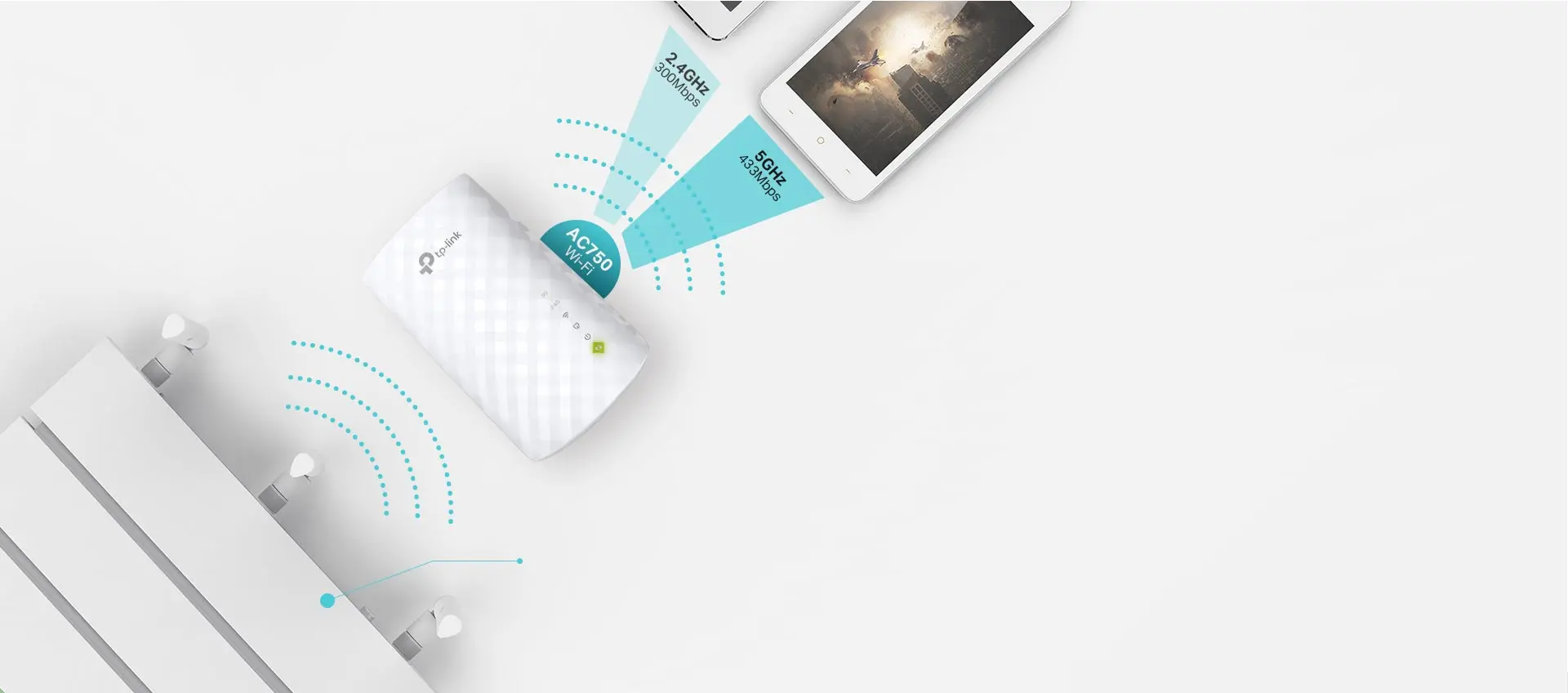 Amplificator de semnal Tp-Link RE200 AC750 (White)