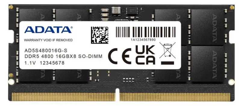 Memorie operativa Adata SO-DIMM DDR5 16GB 4800MHz CL40 (AD5S480016G-S)