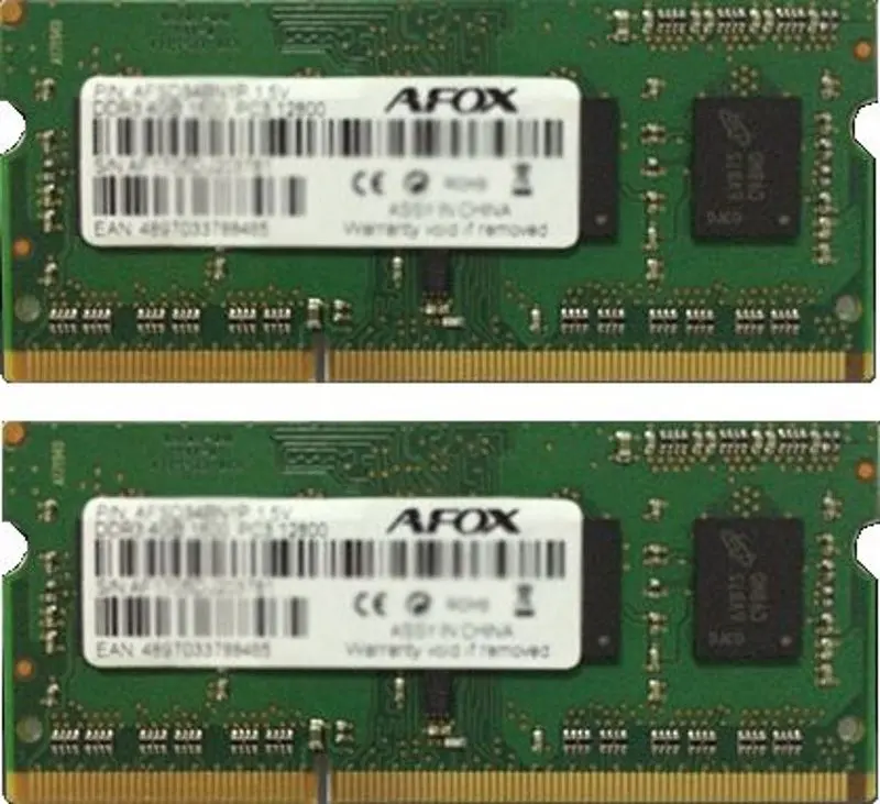 Memorie operativa Afox 16GB (2x8) DDR3 1600Mhz (AFSD316BK1LD)