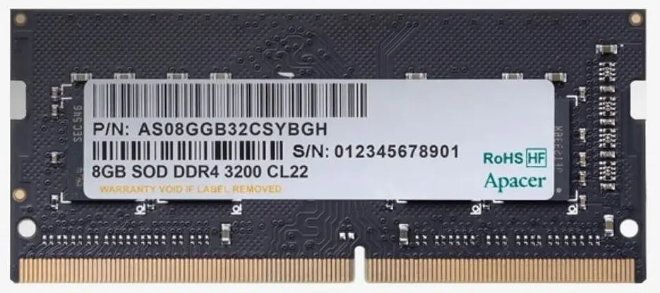 Оперативная память Apacer DDR4 8GB 3200MHz PC25600 CL22 (ES.08G21.GSH)
