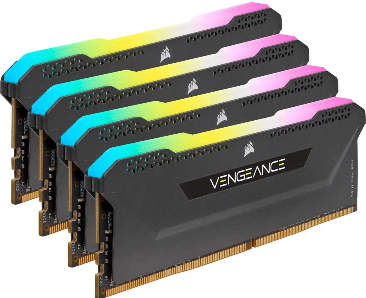Оперативная память Corsair Vengeance RGB PRO SL DDR4 32GB (4x8) 3200MHz PC4-25600 CL16 (CMH32GX4M4E3200C16)