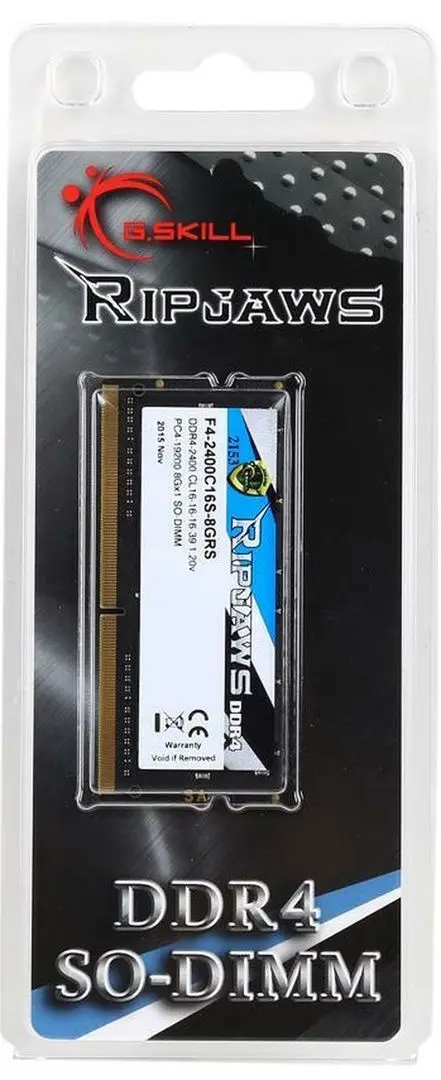 Оперативная память G.Skill Ripjaws SODIMM DDR4 8GB 2400MHz CL16 (F4-2400C16S-8GRS) - 3