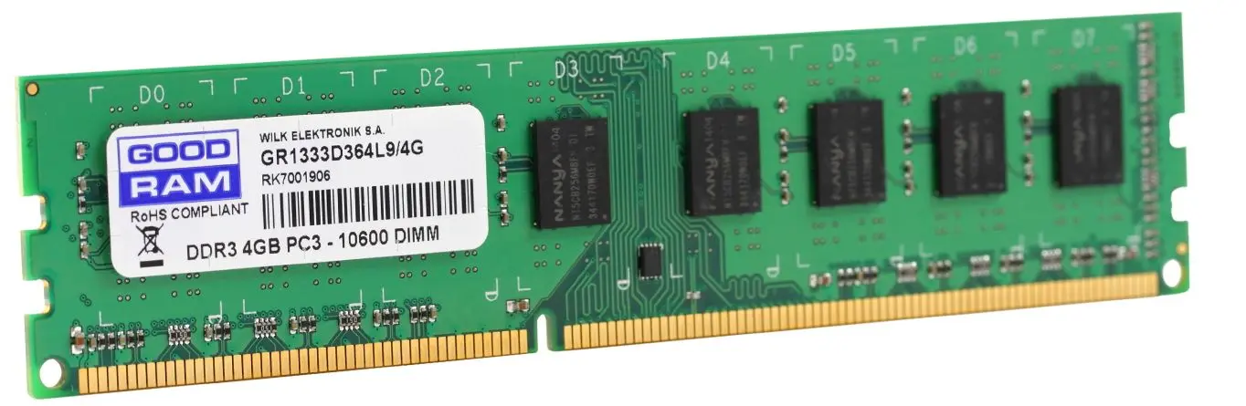 Оперативная память GoodRAM DDR3 4GB 1600MHz CL11 (GR1600D3V64L11S/4G)