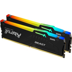 Оперативная память Kingston Fury Beast Black RGB DDR5 16GB (2x8) 5600MHz CL36 (KF556C36BBEAK2-16) Thumb