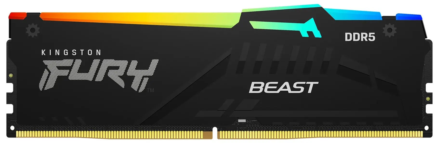 Оперативная память Kingston Fury Beast Black RGB DDR5 16GB (2x8) 5600MHz CL36 (KF556C36BBEAK2-16) - 5