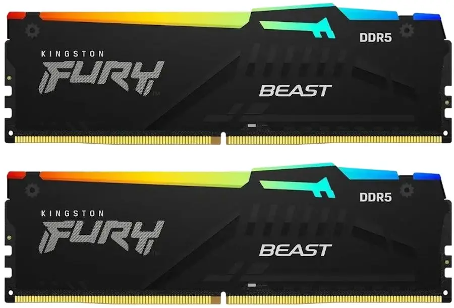 Оперативная память Kingston Fury Beast DDR5 RGB 32GB (2x16) 5600MHz CL36 (KF556C36BBEAK2-32)