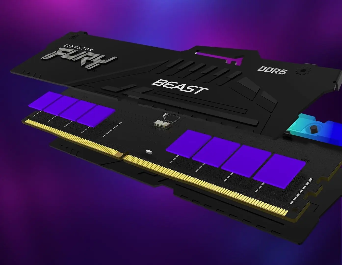 Memorie operativa Kingston Fury Beast DDR5 RGB Expo 32GB (2x16GB) 6000MHz CL30 (KF560C30BBEAK2-32) - 4