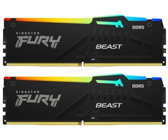 Memorie operativa Kingston Fury Beast DDR5 RGB Expo 64GB (2x32GB) 6000MHz CL30 (KF560C30BBEAK2-64)