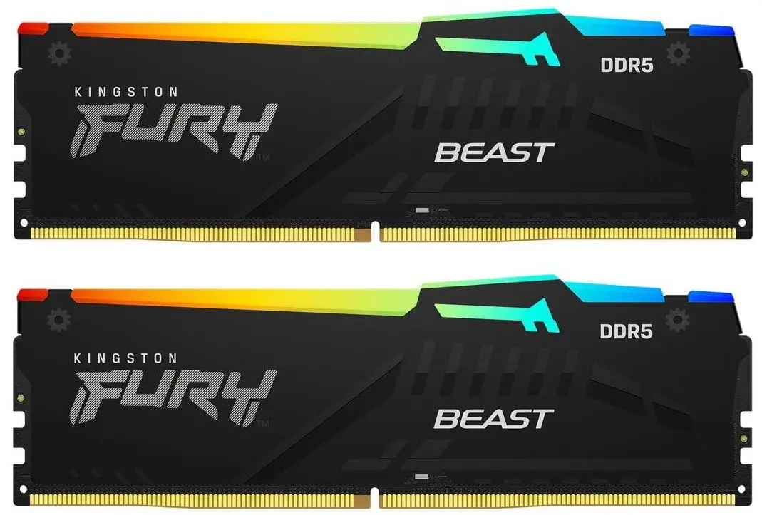 Memorie operativa Kingston Fury Beast DDR5 RGB Expo 64GB (2x32GB) 6000MHz CL30 (KF560C30BBEAK2-64)