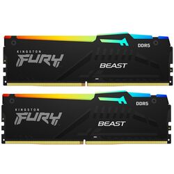 Оперативная память Kingston Fury Beast RGB 64GB (2x32) DDR5 5600MHz CL36 (KF556C36BBEAK2-64) Thumb