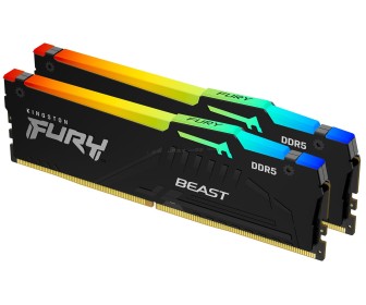 Memorie operativa Kingston Fury Beast RGB 64GB (2x32) DDR5 5600MHz CL36 (KF556C36BBEAK2-64)