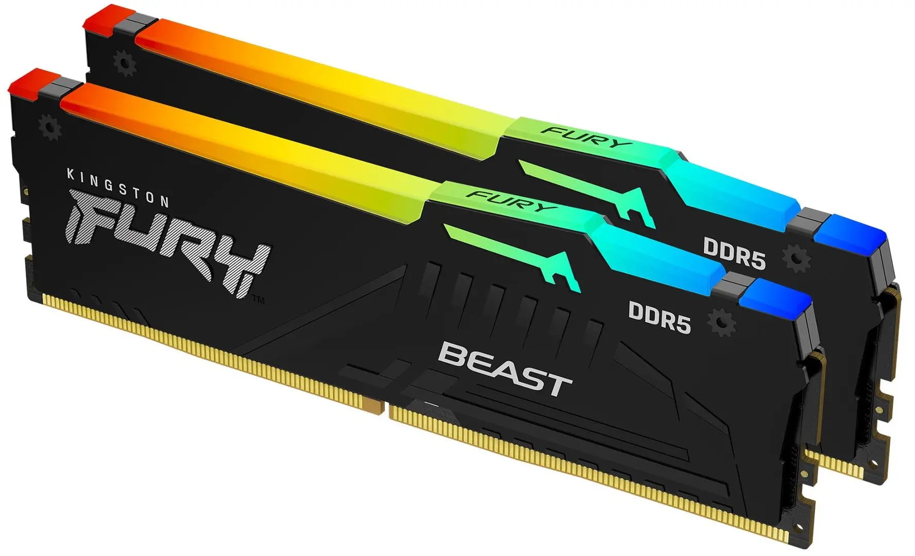 Оперативная память Kingston Fury Beast RGB 64GB (2x32) DDR5 5600MHz CL36 (KF556C36BBEAK2-64)