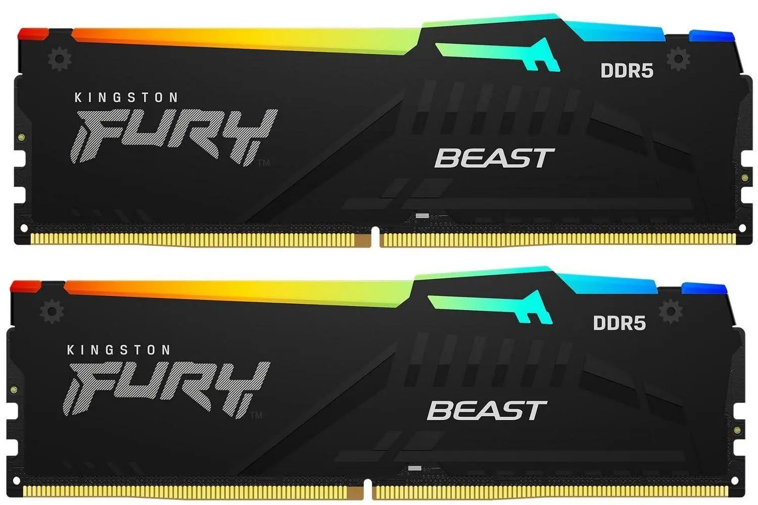 Оперативная память Kingston Fury Beast RGB 64GB (2x32) DDR5 6000MHz CL36 (KF560C36BBEAK2-64)