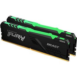 Memorie operativa Kingston FURY Beast RGB Black DDR4 16Gb (2x8GB) 2666MHz CL16 (KF426C16BBAK2/16) Thumb