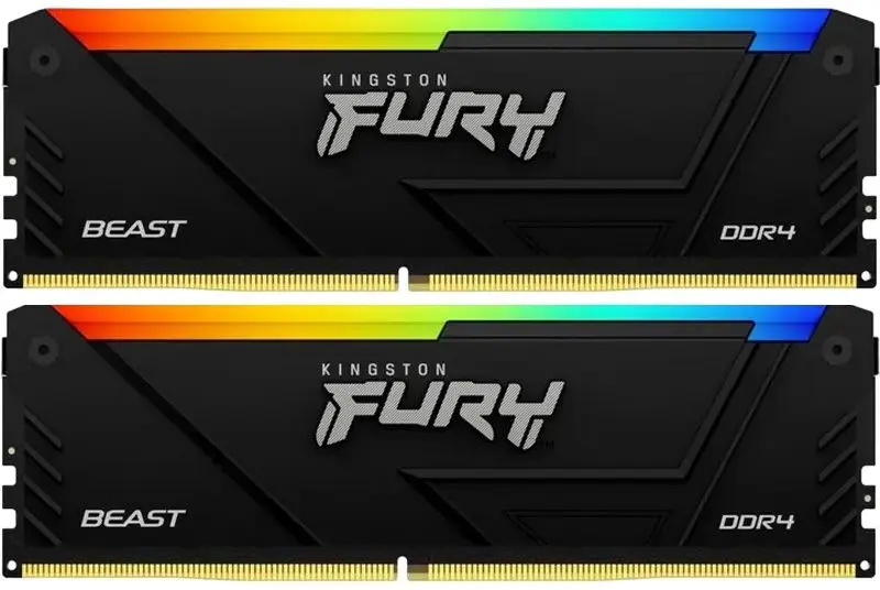 Memorie operativa Kingston FURY Beast RGB DDR4 16GB (2x8) 3600MHz (KF432C16BB2AK2/16)