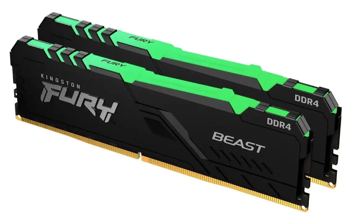 Оперативная память Kingston Fury Beast RGB DDR4 3200MHz CL16 32GB (KF432C16BB12AK2/32WP) - 2