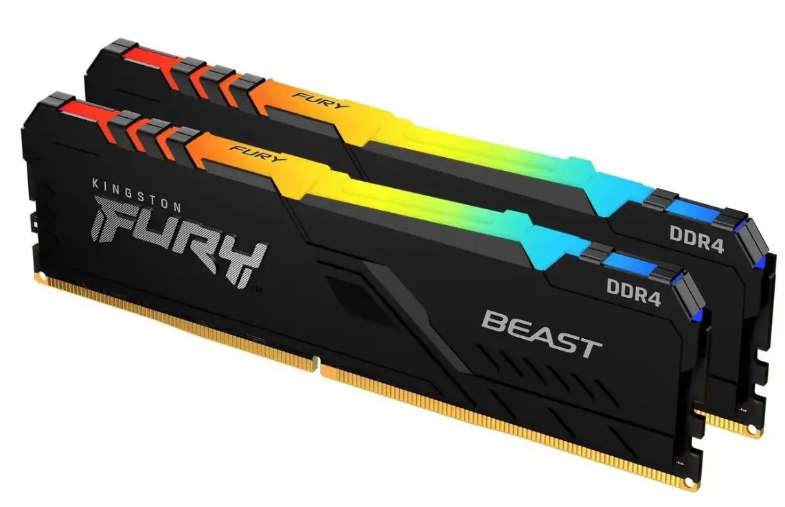 Оперативная память Kingston Fury Beast RGB DDR4 3200MHz CL16 32GB (KF432C16BB12AK2/32WP)