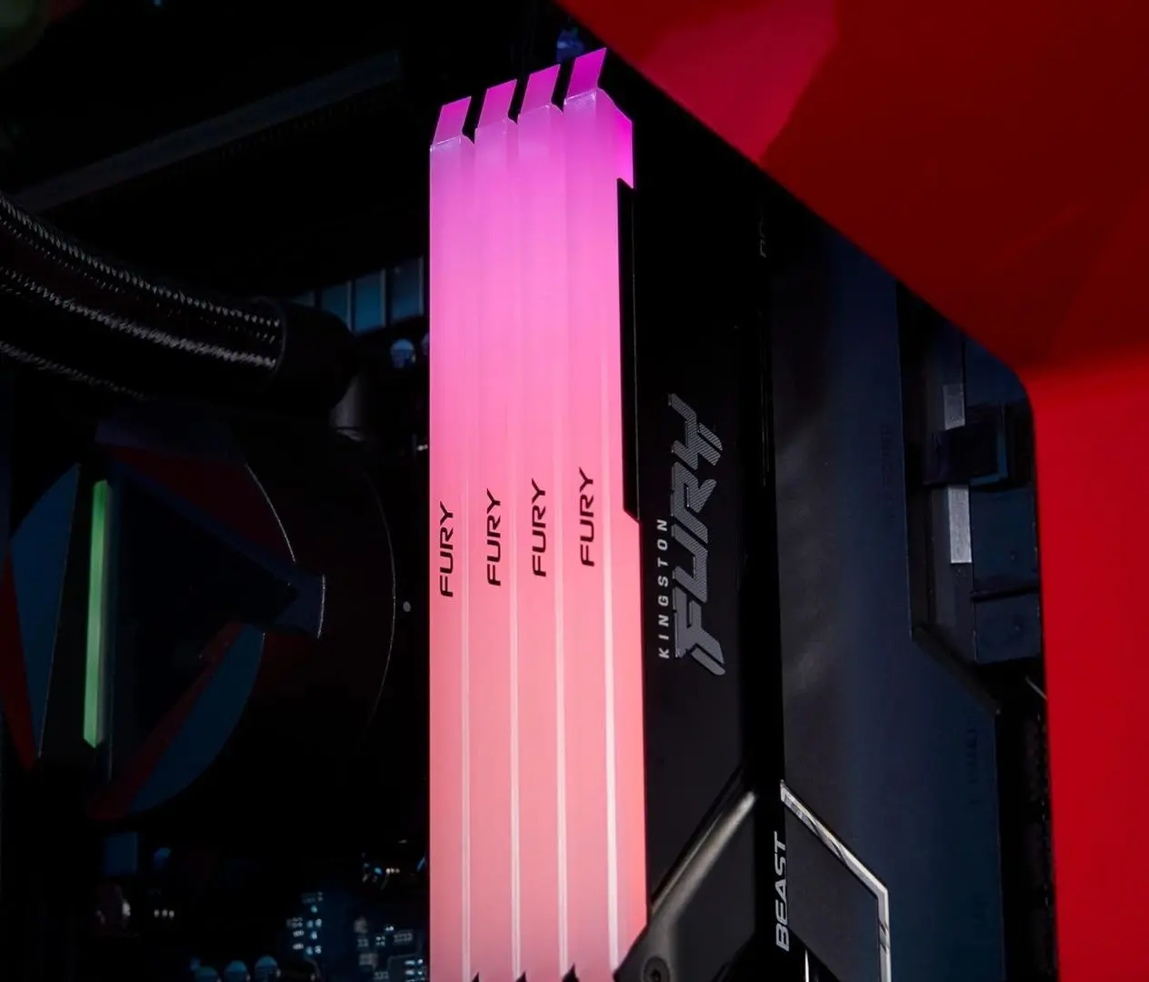 Оперативная память Kingston Fury Beast RGB DDR4 32GB (2x16) 3200MHz CL16 (KF432C16BB12AK2/32) - 3