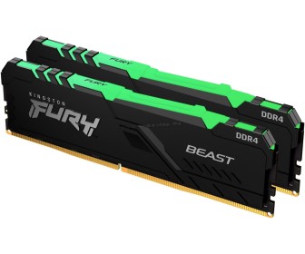 Memorie operativa Kingston Fury Beast RGB DDR4 32GB (2x16) 3733MHz Cl19 (KF437C19BB12AK2/32)